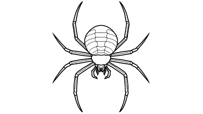 Bé mới học tô sẽ thích tranh tô màu nhện đơn giản cho bé